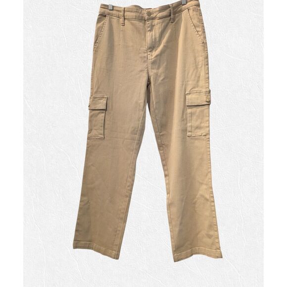 JUDY BLUE khaki cargo straight leg pants style# JB88633  Sz 15/32 - Picture 4 of 9